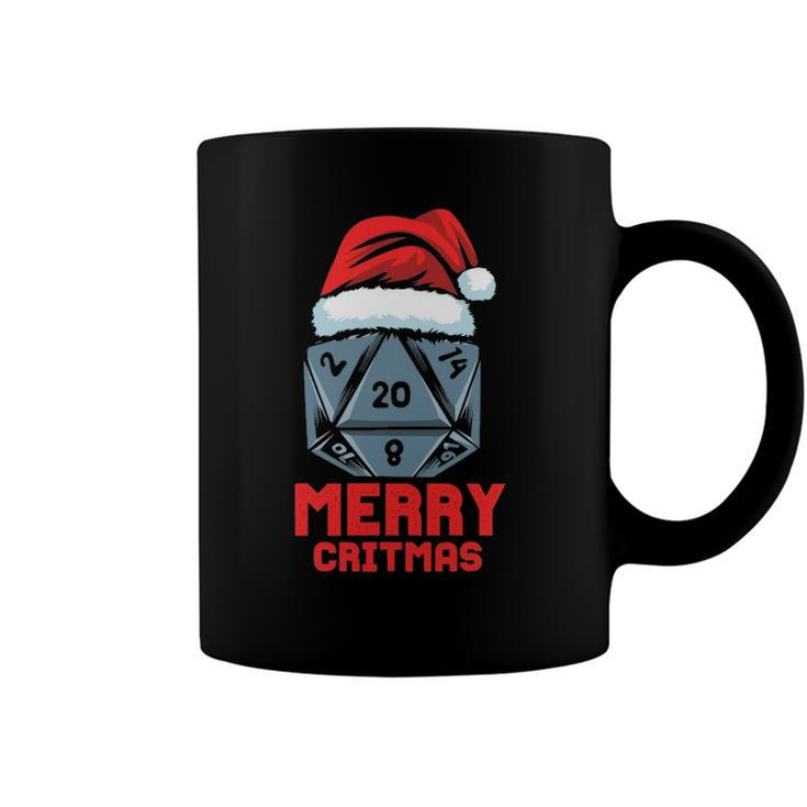 Merry Critmas D20 Tabletop Rpg Gamer - Funny Christmas Coffee Mug