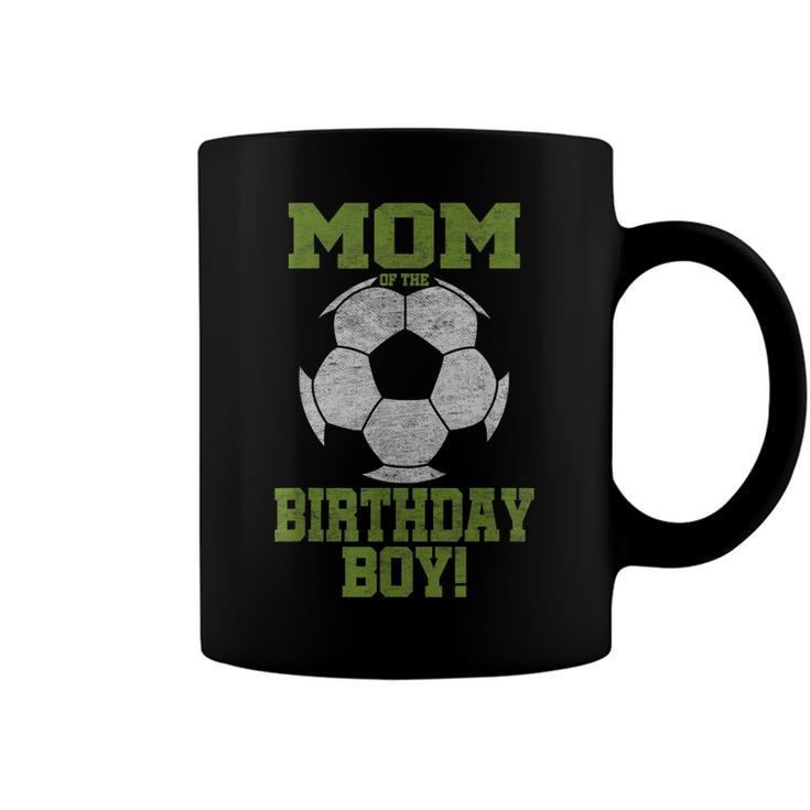 Mom Of The Birthday Boy Soccer Lover Vintage Retro  Coffee Mug