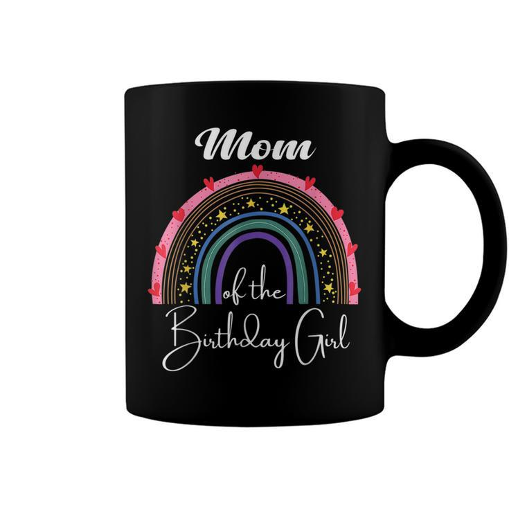 Mom Of The Birthday Girl Rainbow Boho Birthday Party Mama  Coffee Mug