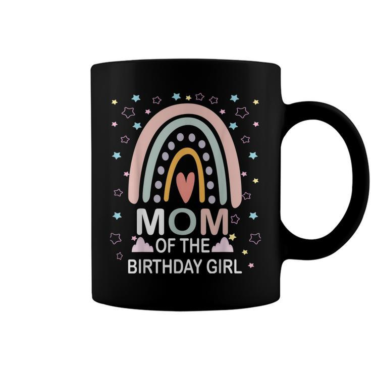 Mom Of The Birthday Girl Rainbow Family Matching Birthday  Coffee Mug