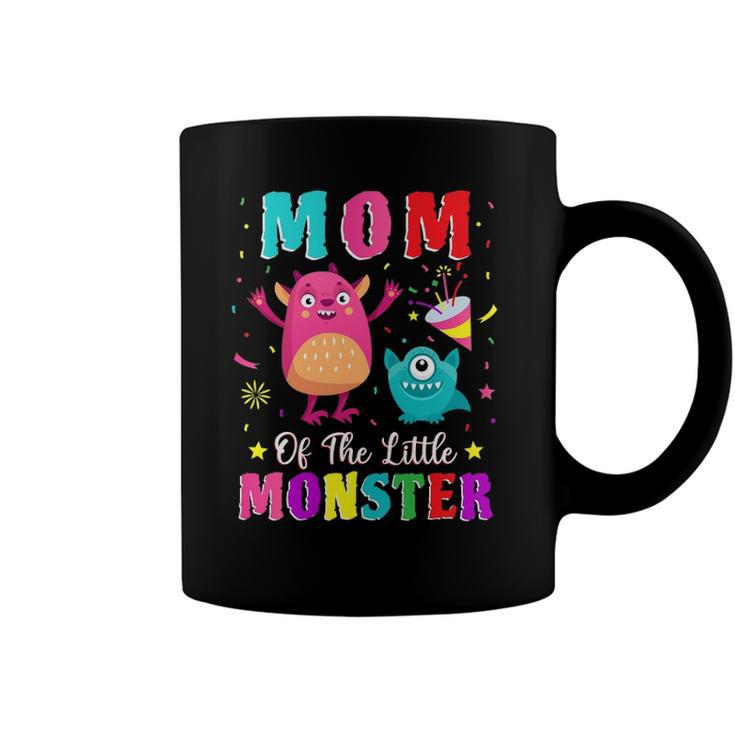 Mom Of The Little Monster Family Matching Birthday Son Coffee Mug
