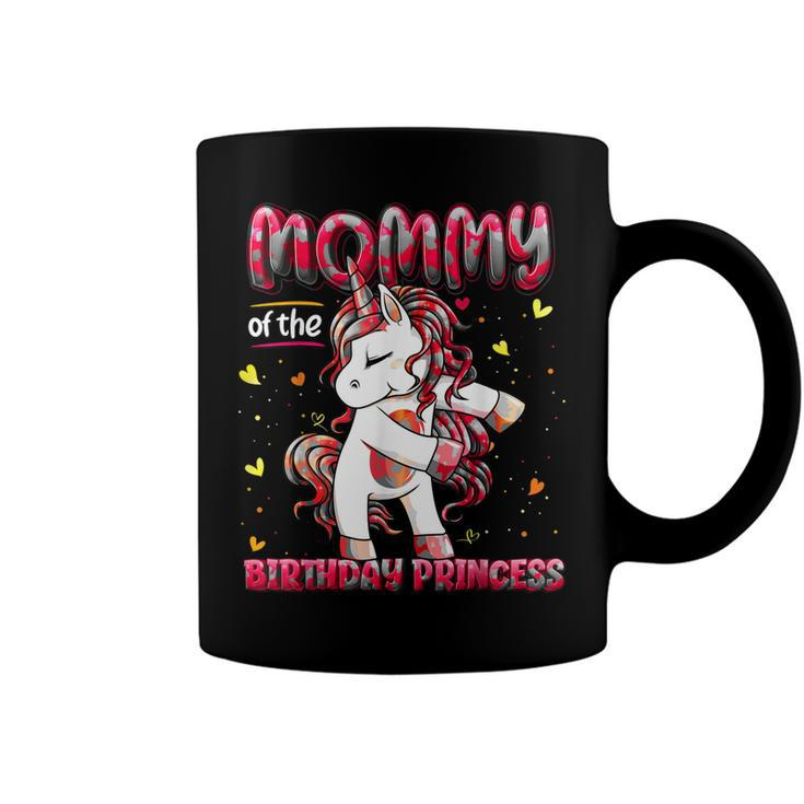 Mommy Of The Birthday Princess Girl Flossing Unicorn Mom  Coffee Mug