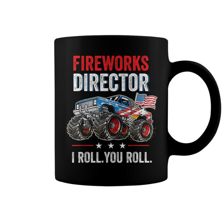 Monster Truck 4Th Of July I Roll You Roll Fireworks Director Coffee Mug