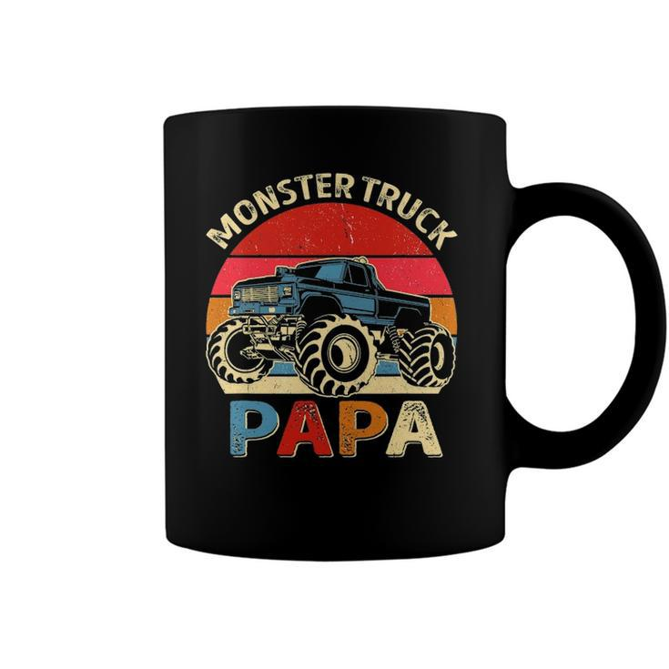 Monster Truck Papa Matching Family Birthday Party Coffee Mug