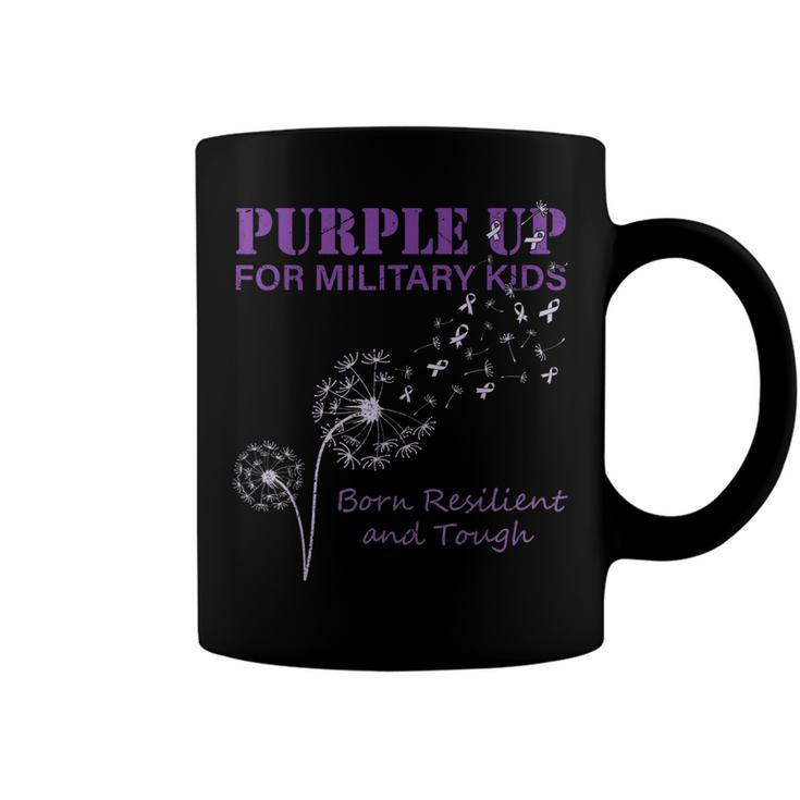 Month Of The Military Child Purple Up Soldier Kids Dandelion  Coffee Mug