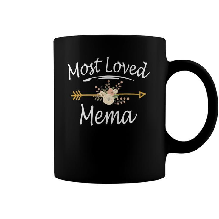 Most Loved Mema  Cute Mothers Day Gifts Coffee Mug