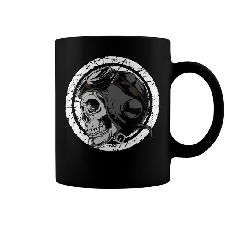 Motorcycle Skull With Helmet Dreaming 472 Shirt Coffee Mug