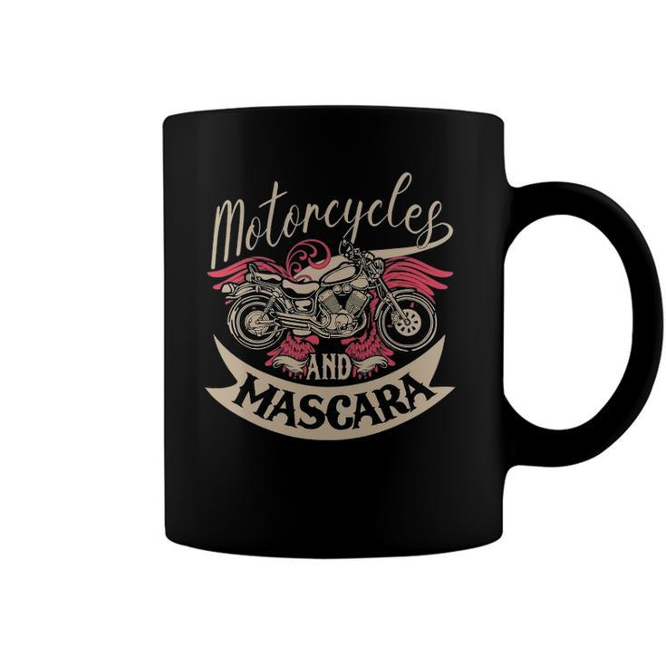 Motorcycles And Mascara Clothes Moped Chopper Motocross Coffee Mug