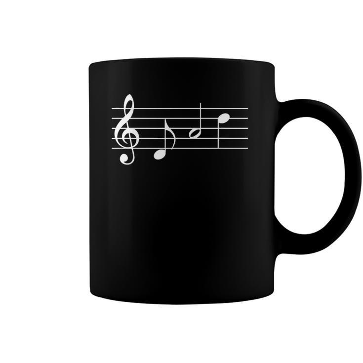 Music Dad Text In Treble Clef Musical Notes Coffee Mug