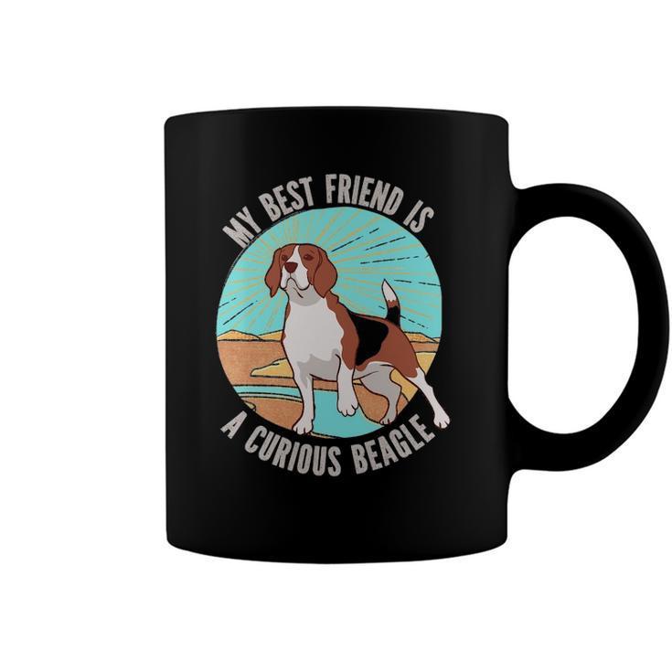 My Best Friend Is A Curious Beagle Gift For Women Men Kids Coffee Mug