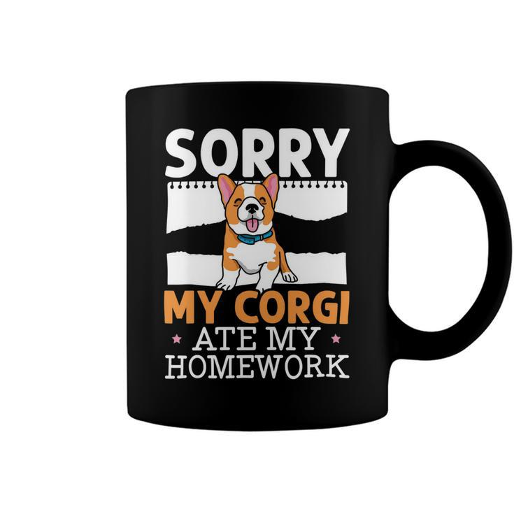 My Corgi Ate My Homework Welsh Corgi Dog Owner Puppy V2 Coffee Mug