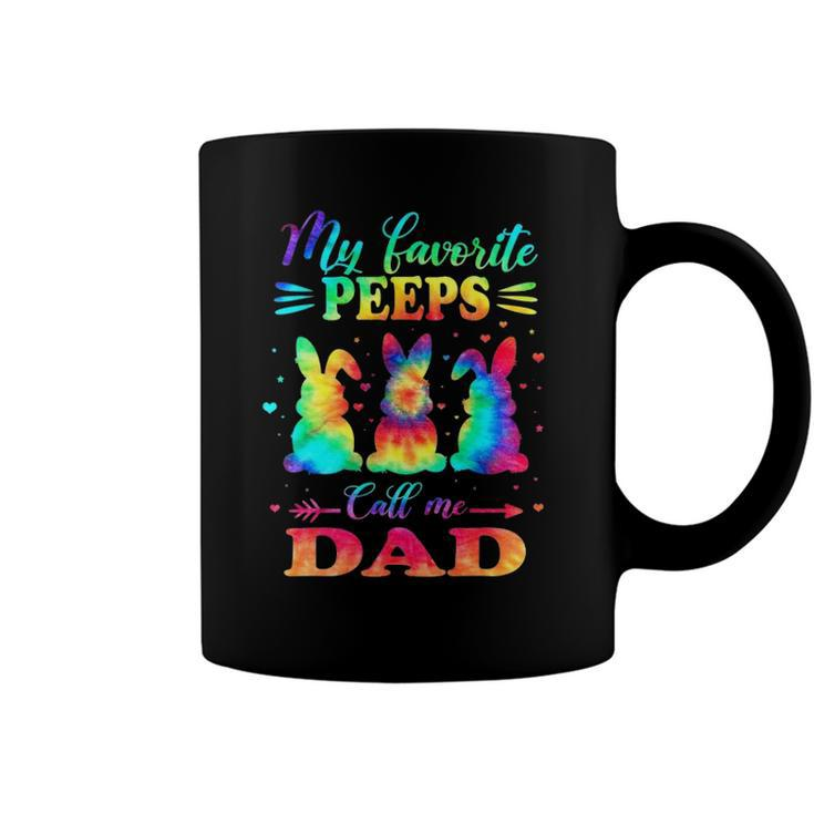 My Favorite Bunnies Call Me Dad Easter Tie Dye Father Gift Coffee Mug