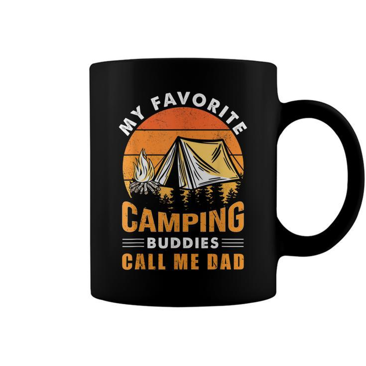 My Favorite Camping Buddies Call Me Dad Vintage Fathers Day  V3 Coffee Mug
