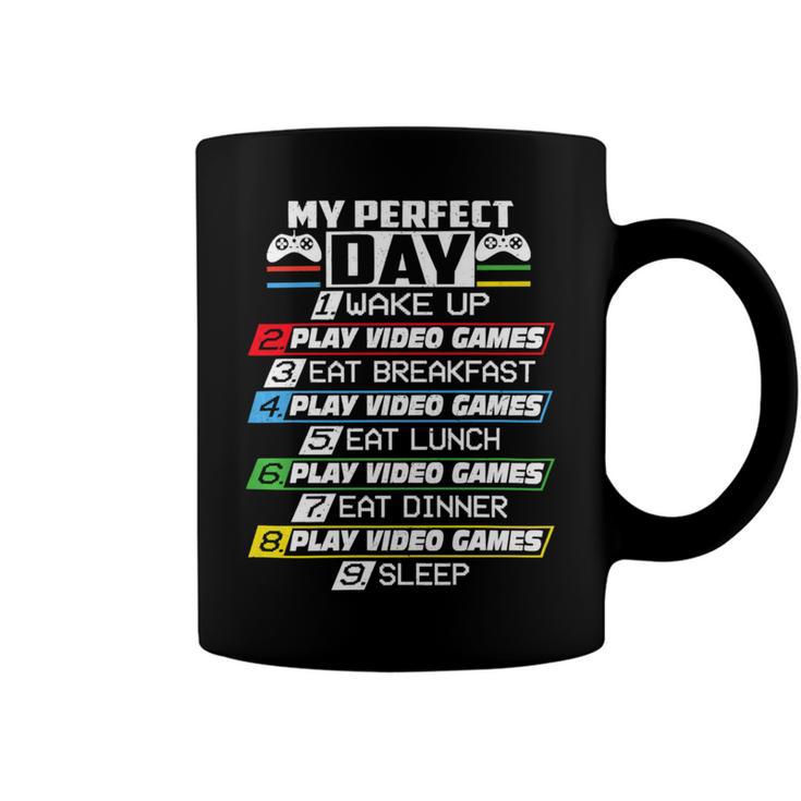 My Perfect Day Video Games Funny Cool 554 Shirt Coffee Mug