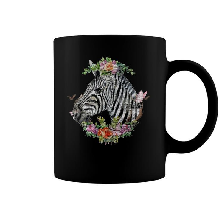 Nature Floral Plants Flowers Animal Zebra Coffee Mug