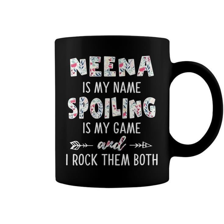 Neena Grandma Gift   Neena Is My Name Spoiling Is My Game Coffee Mug