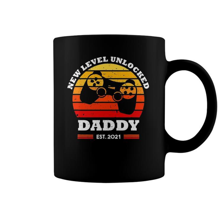 New Level Unlocked Daddy 2021 Up Gonna Be Dad Father Gamer Coffee Mug