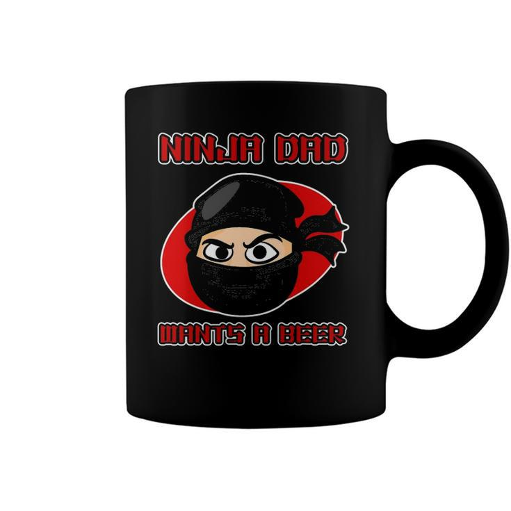 Ninja Family Design For Men - Ninja Dad Wants A Beer Coffee Mug