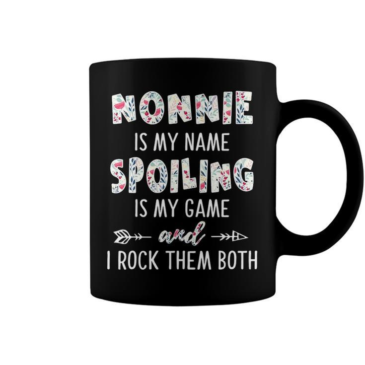 Nonnie Grandma Gift   Nonnie Is My Name Spoiling Is My Game Coffee Mug