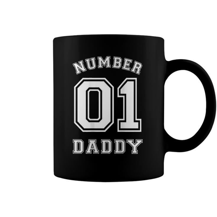 Number 1 Dad Jersey Style For Fathers Day Coffee Mug
