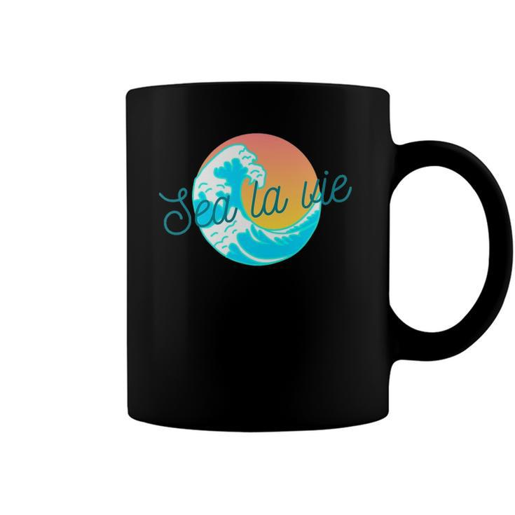 Ocean Wave Sunset Sea La Vie Summer Gift Coffee Mug