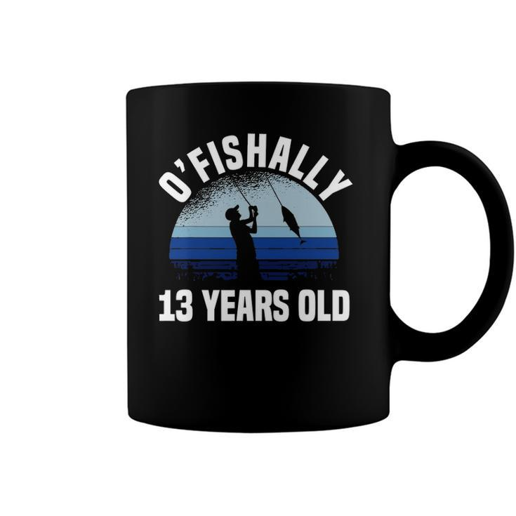 Ofishally 13 Years Old Fisherman 13Th Birthday Fishing Coffee Mug