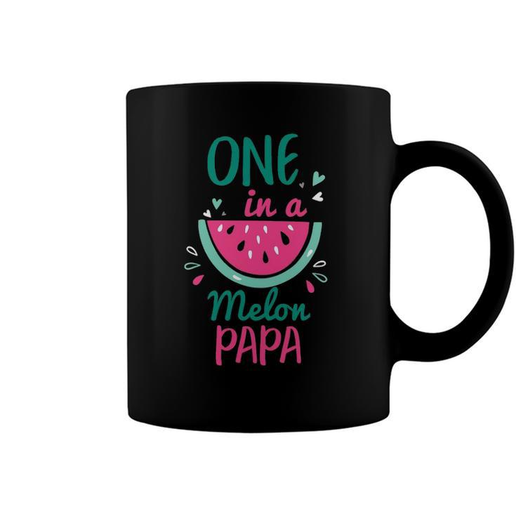 One In A Melon Papa Watermelon  Family Matching Coffee Mug