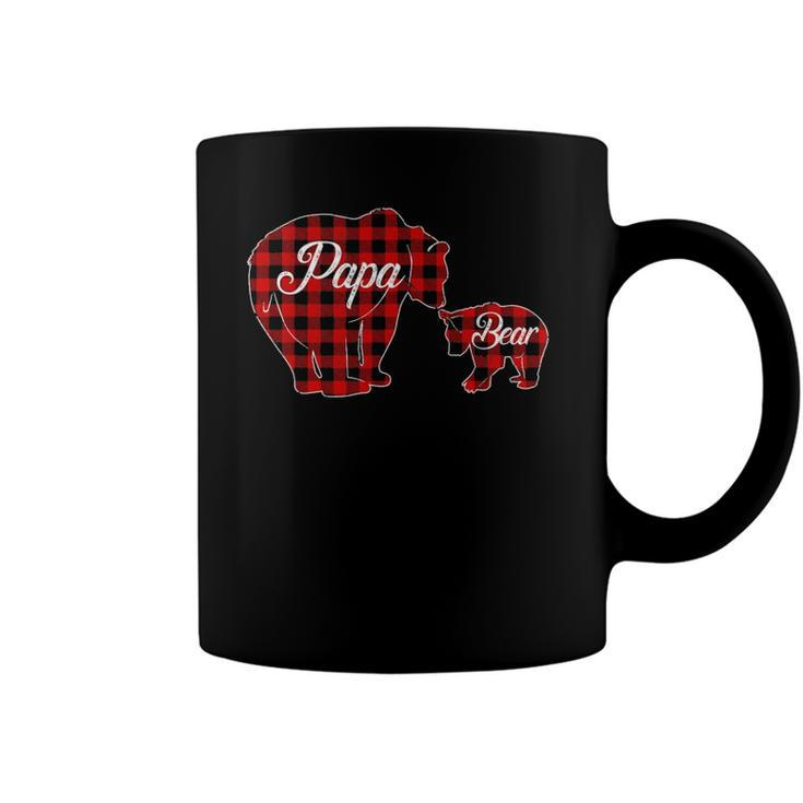 Papa Bear S Buffalo Plaid Christmas Coffee Mug