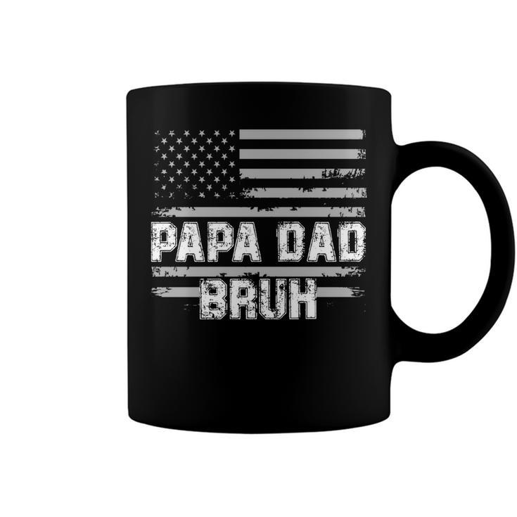 Papa Dad Bruh Fathers Day 4Th Of July Us Flag Vintage 2022   Coffee Mug