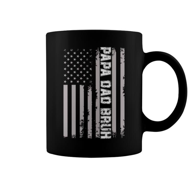 Papa Dad Bruh Fathers Day 4Th Of July Us Flag Vintage 2022 Coffee Mug