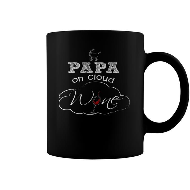 Papa On Cloud Wine New Dad 2018 And Baby Coffee Mug