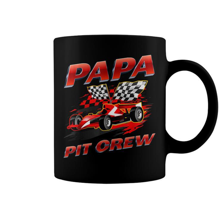 Papa Pit Crew Race Car Birthday Party Racing Family  Coffee Mug