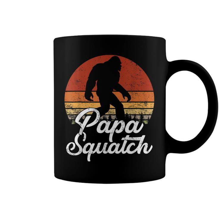 Papa Squatch Dad Bigfoot Sasquatch Vintage Retro Fathers Day  Coffee Mug