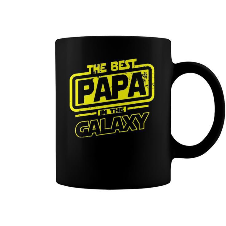 Papa The Best In The Galaxy Gift Coffee Mug