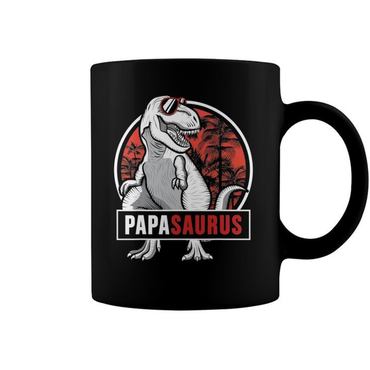 Papasaurus Trex Matching Dinosaur Family For Papa Pop Men Coffee Mug
