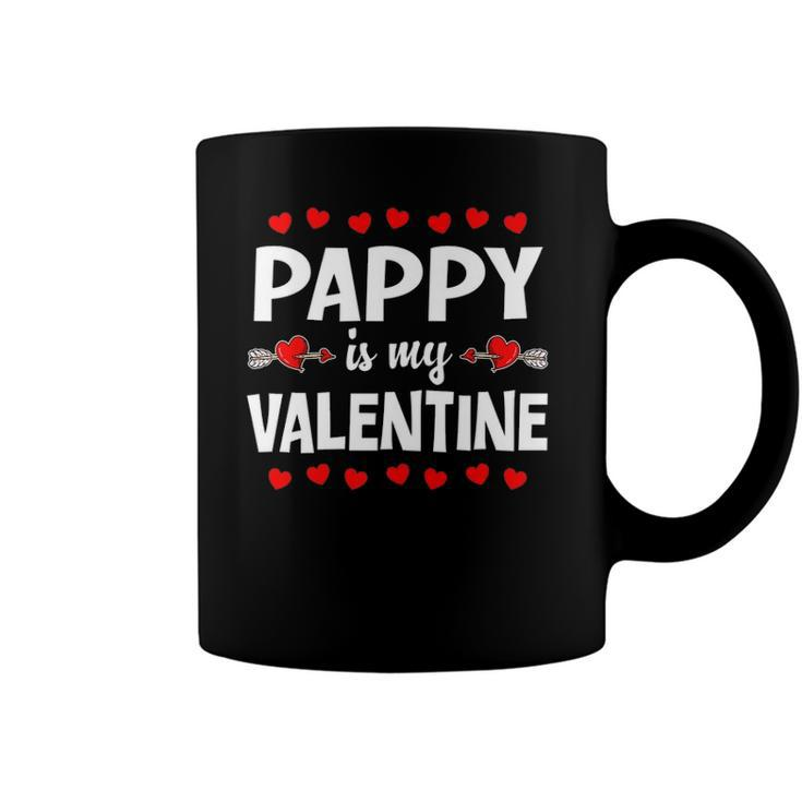 Pappy Is My Valentine Heart Love Funny Matching Family Coffee Mug