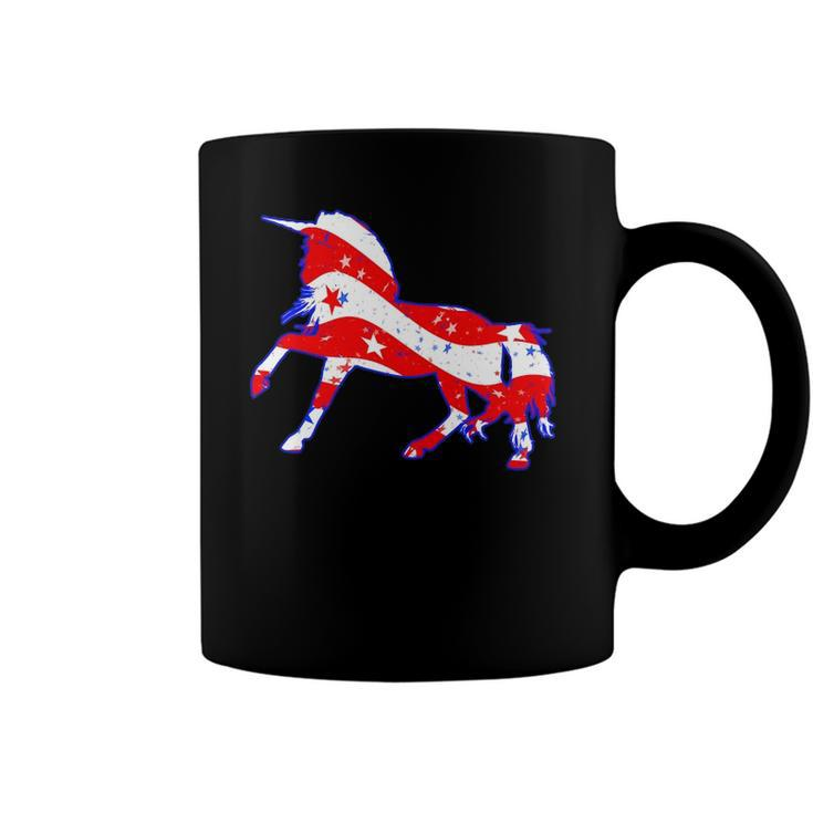 Patriotic Unicorn Funny Memorial Day And 4Th Of July Coffee Mug