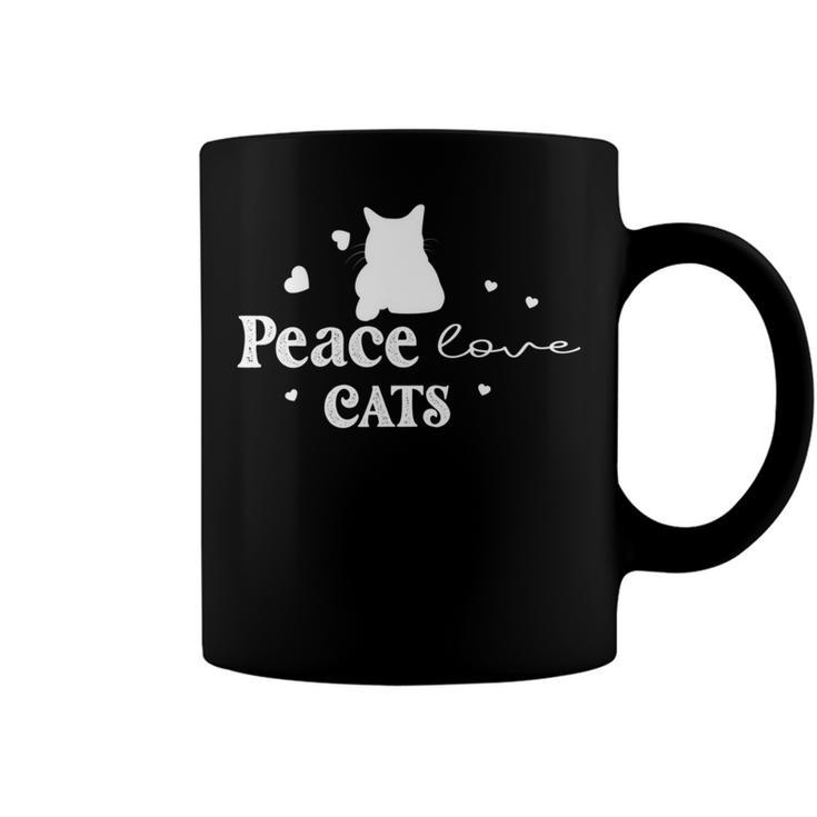 Peace Love Cats  Animal Lover  Cat Lover  Coffee Mug