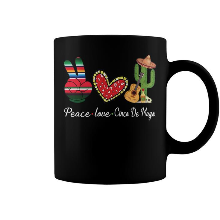 Peace Love Cinco De Mayo Funny Coffee Mug