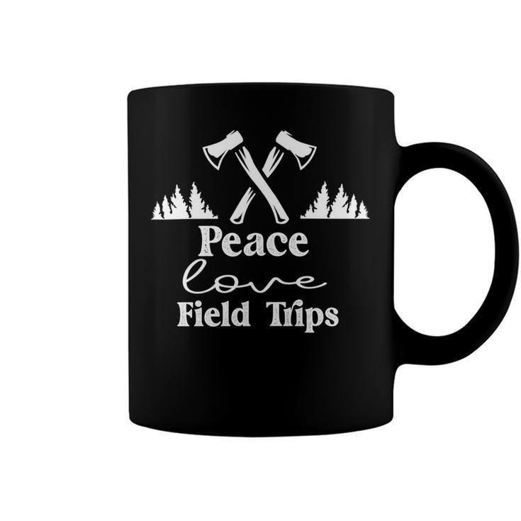 Peace Love Field Trips  Vintage Gift  Coffee Mug