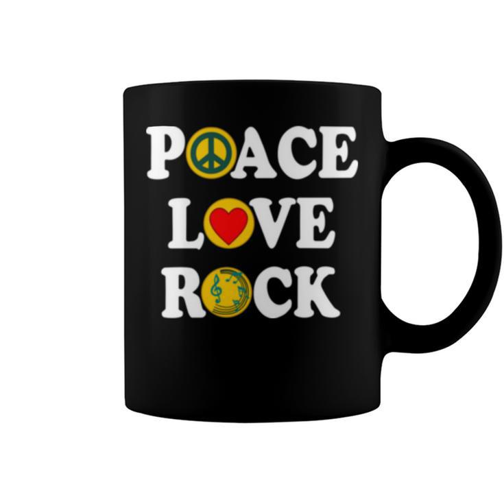 Peace Love Rock V4 Coffee Mug