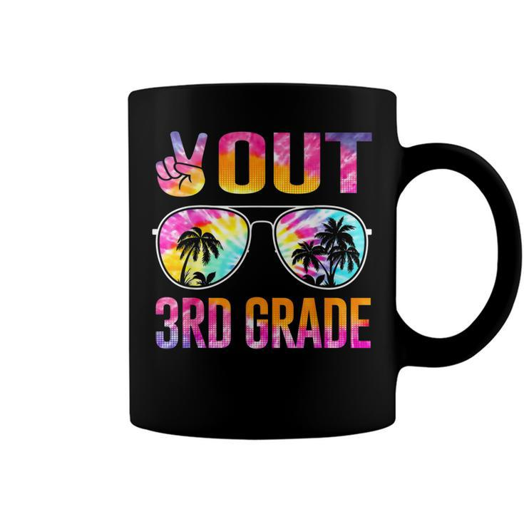 Peace Out 3Rd Grade Tie Dye Graduation Last Day Of School  Coffee Mug