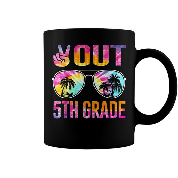 Peace Out 5Th Grade Tie Dye Graduation Last Day Of School  Coffee Mug
