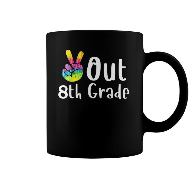 Peace Out 8Th Grade Tie Dye Graduation Class Of 2022 Virtual Coffee Mug