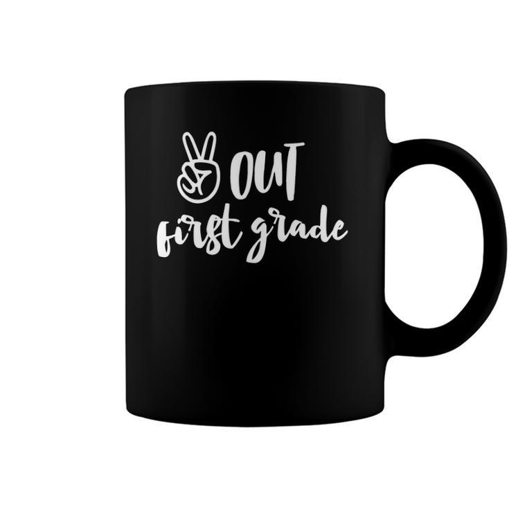 Peace Out First Grade - Last Day Of School 1St Grad Coffee Mug