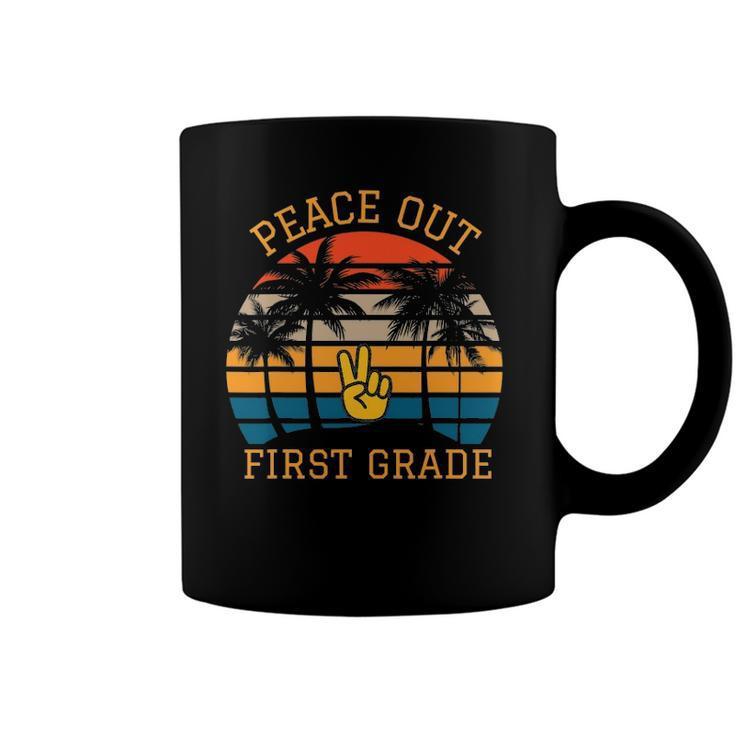 Peace Out First Grade Last Day Of School Graduation Student Coffee Mug