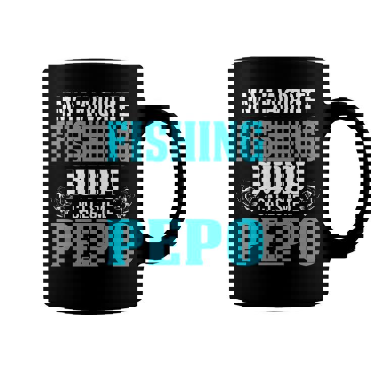 Pepo Grandpa Fishing Gift   My Favorite Fishing Buddy Calls Me Pepo Coffee Mug