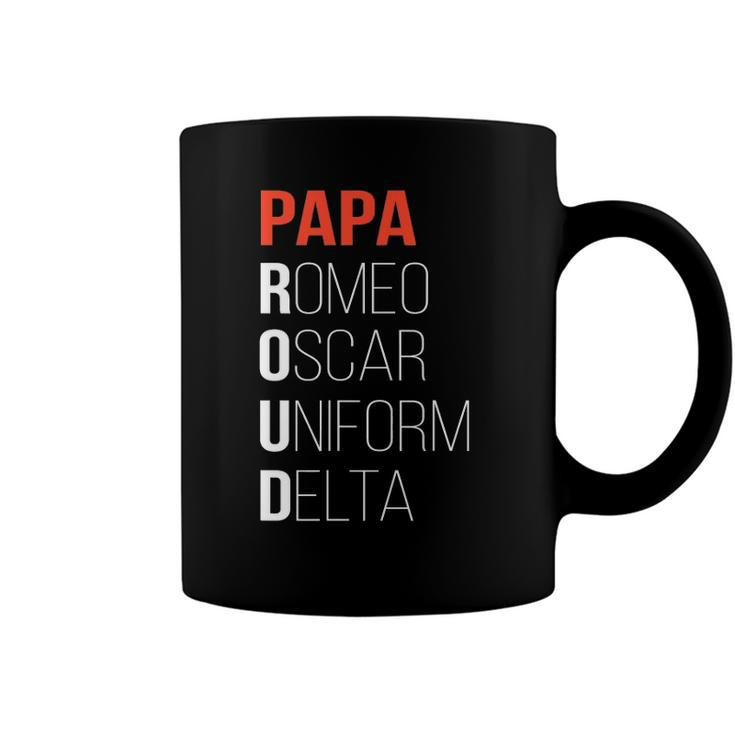 Phonetic Alphabet Proud Papa Tee I Army Dad Fathers Day Gift Coffee Mug