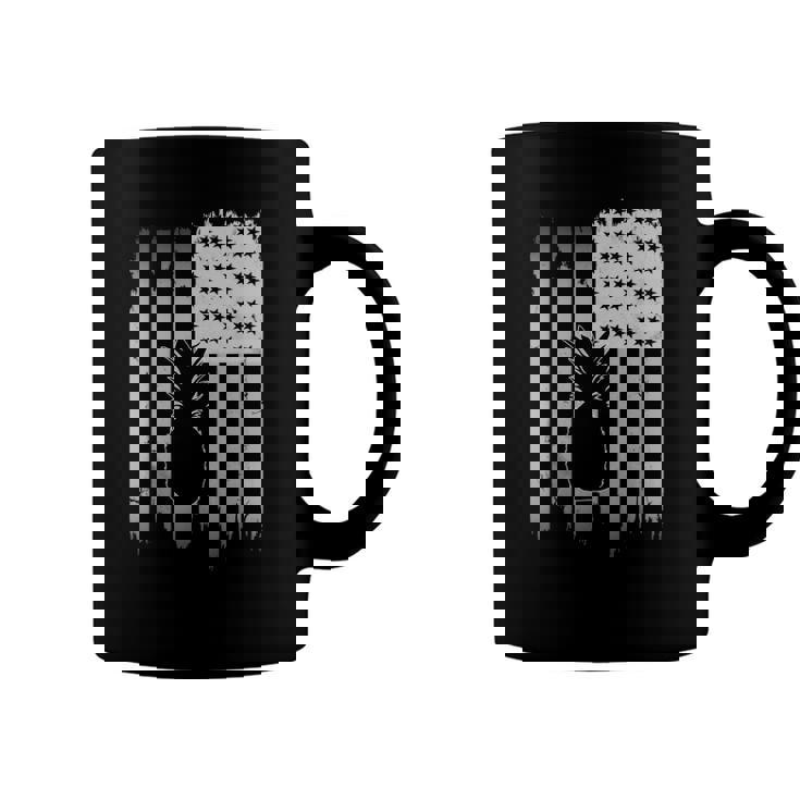 Pineapple Usa American Flag 4Th Of July Patriotic Fruit Coffee Mug