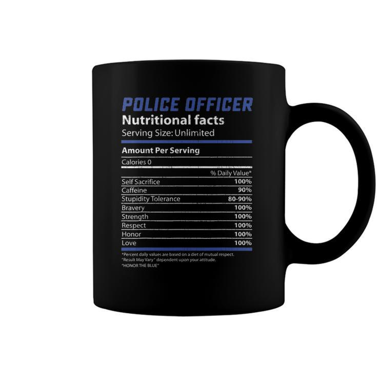 Police Officer Nutrition Facts Funny Cop Deputy Gift Coffee Mug